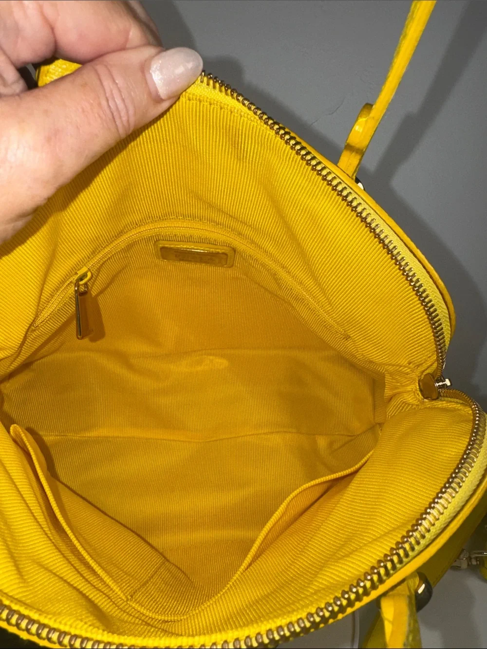 Furla Piper Sunny Yellow Medium Dome Leather Satchel